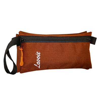 LAVOIE ETUI DOUBLE COGNAC - SAC A DOS,LUNCH,ETUIS A CRAYON - Lavoie