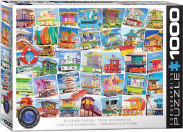 EUROGRAPHICS 1000, LIFEGUARD TOWERS - 1000 PIÈCES - EUROGRAPHICS