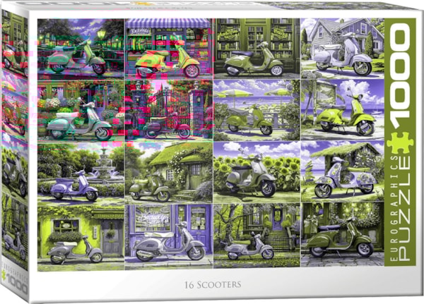 Eurographics - 16 scooters, 1000 pieces - 1000 PIÈCES - EUROGRAPHICS