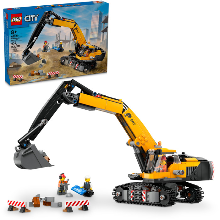 City - Excavatrice de construction jaune - CONSTRUCTION - LEGO