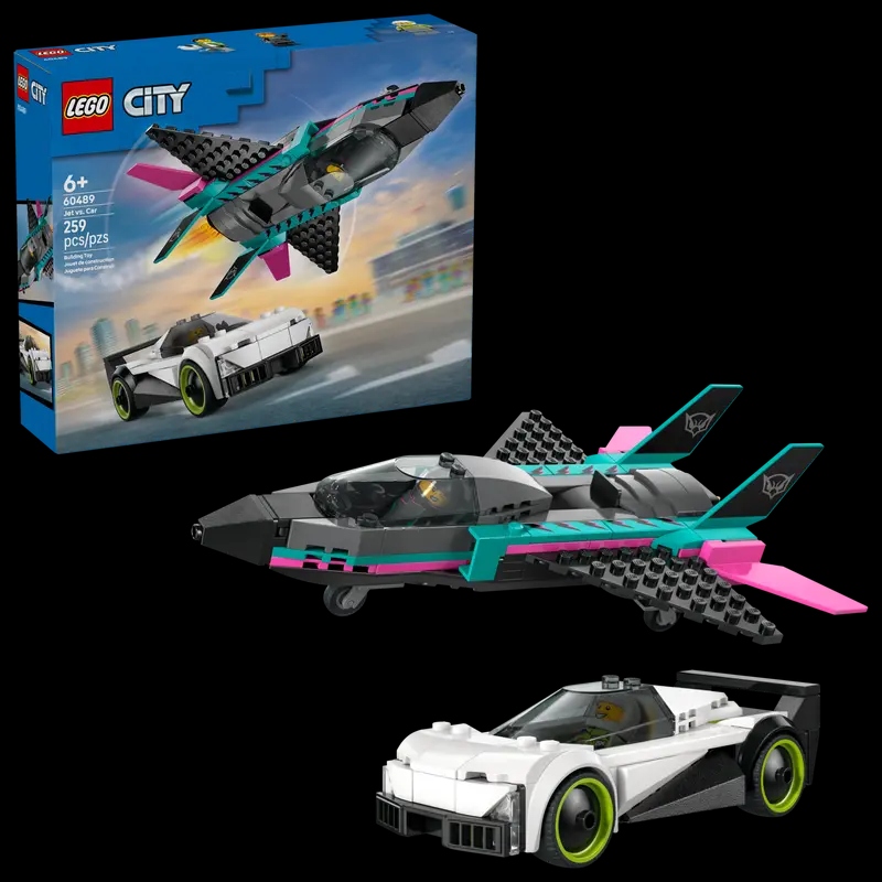 City - L'avion a reaction vs la voiture - CONSTRUCTION - LEGO