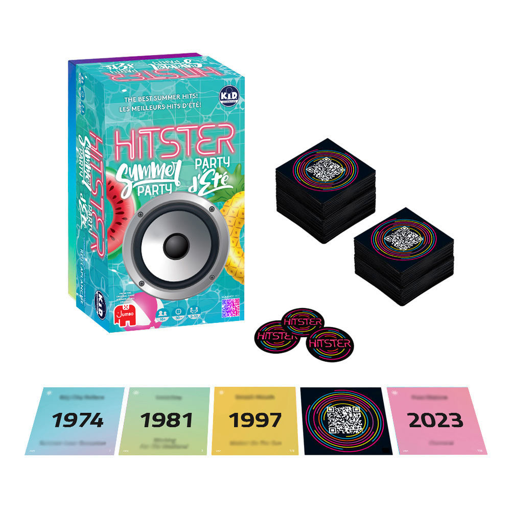 Hitster Party d'été - Jeu de party music - JEUX DE LOGIQUE & PATIENCE - K.I.D. COLLECTION