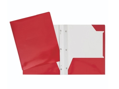 DUO-TANG À POCHETTES EN CARTON ROUGE - RELIURES & PRESENTATION - GEOCAN