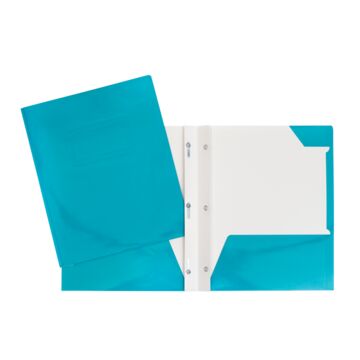 DUO-TANG À POCHETTES EN CARTON TURQUOISE - RELIURES & PRESENTATION - GEOCAN