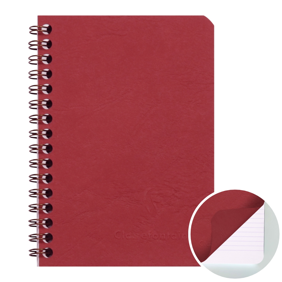 Cahier Agebag ligné rouge spirale 100p - PAPETERIE SOCIAL - Clairefontaine