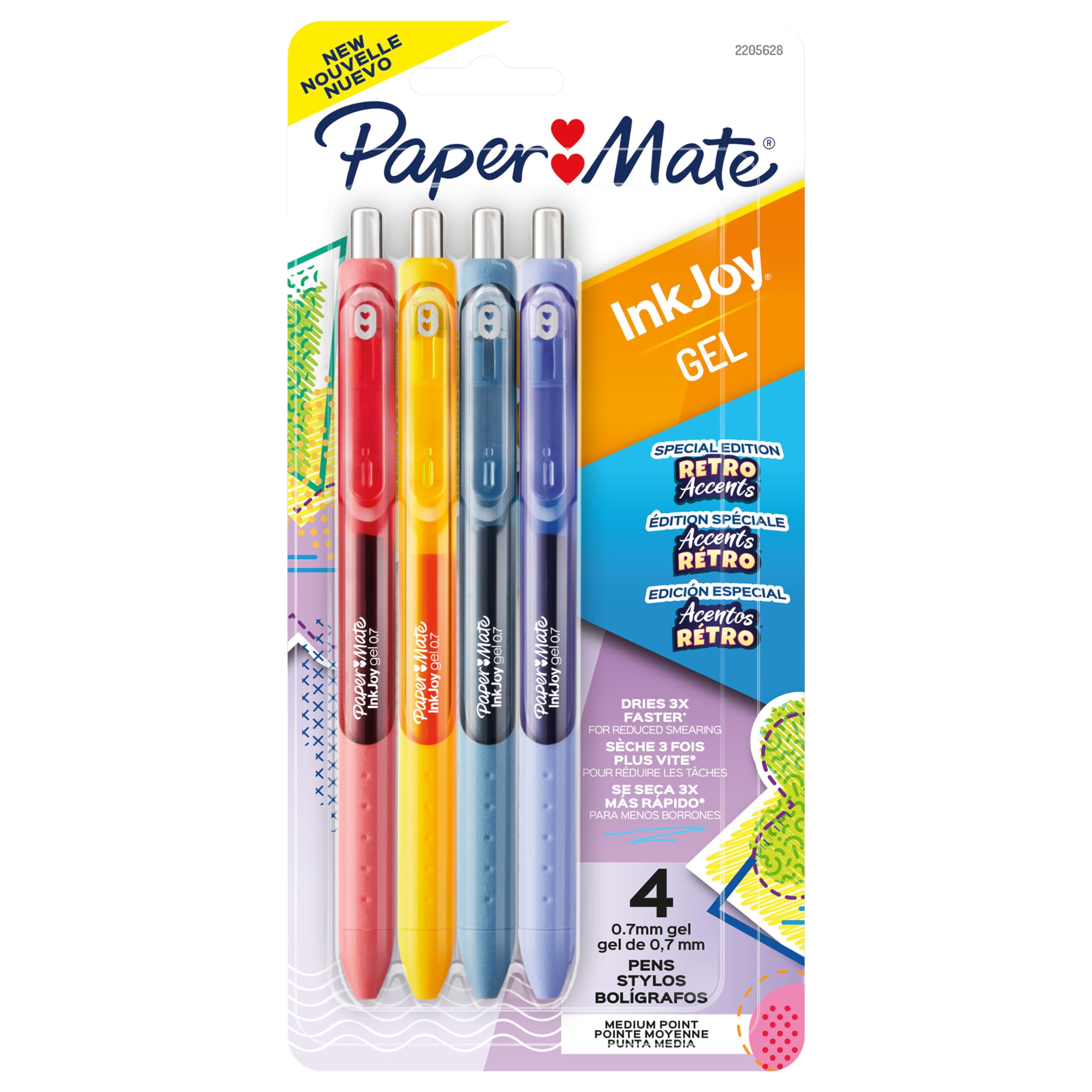 Stylos Inkjoy pqt. de 4 édition rétro - INSTRUMENTS D'ECRITURE - PAPERMATE