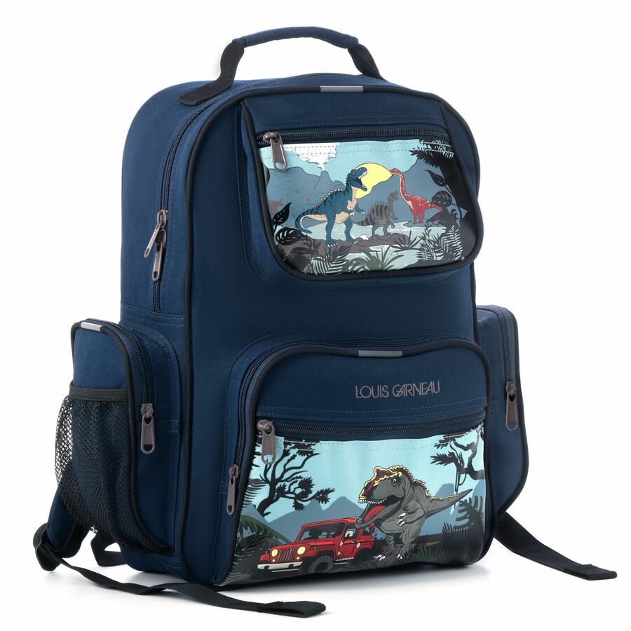 SAC A DOS 4 POCHETTES LG DINO - SAC A DOS,LUNCH,ETUIS A CRAYON - LOUIS GARNEAU