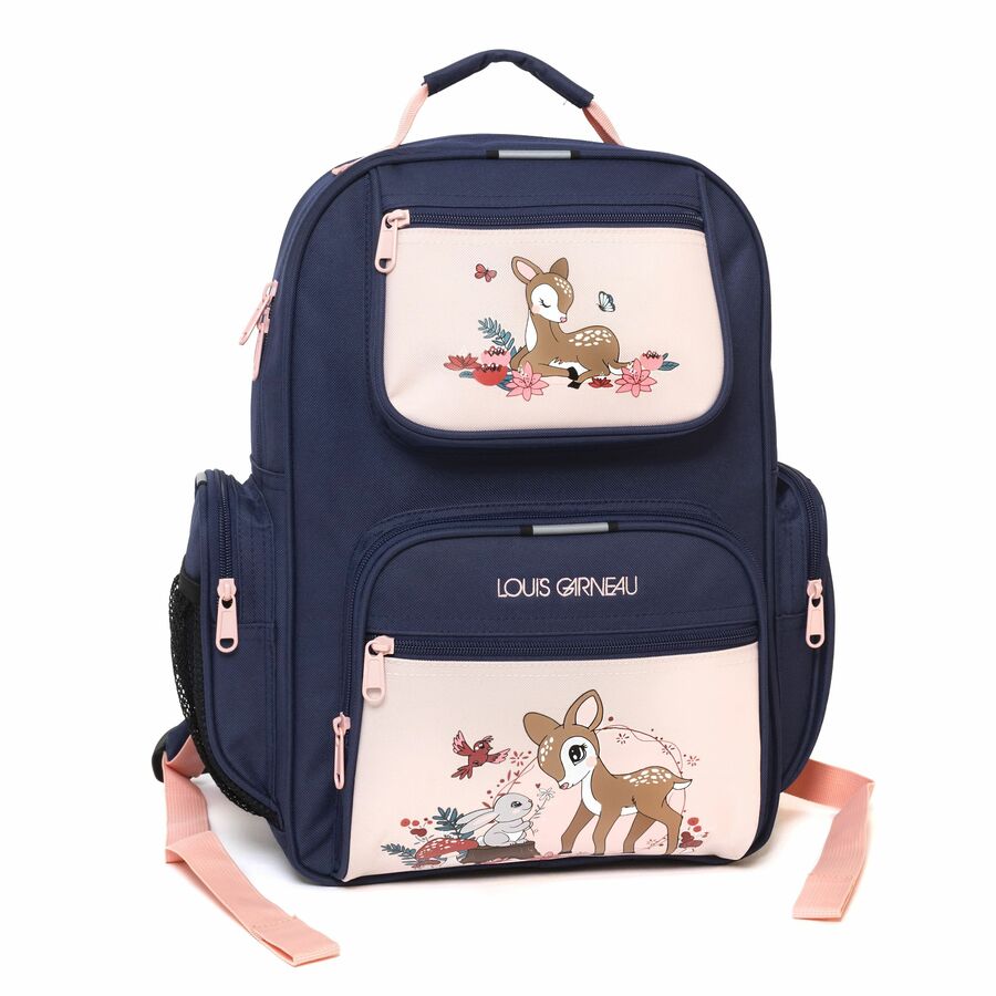 SAC A DOS 4POCHETTES LG CERF - SAC A DOS,LUNCH,ETUIS A CRAYON - LOUIS GARNEAU