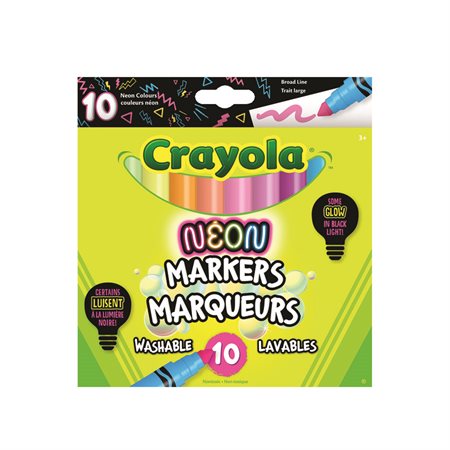 Marqueurs Crayola lavable Neon ( 10 ) - MATÉRIEL & ACCESSOIRES - CRAYOLA