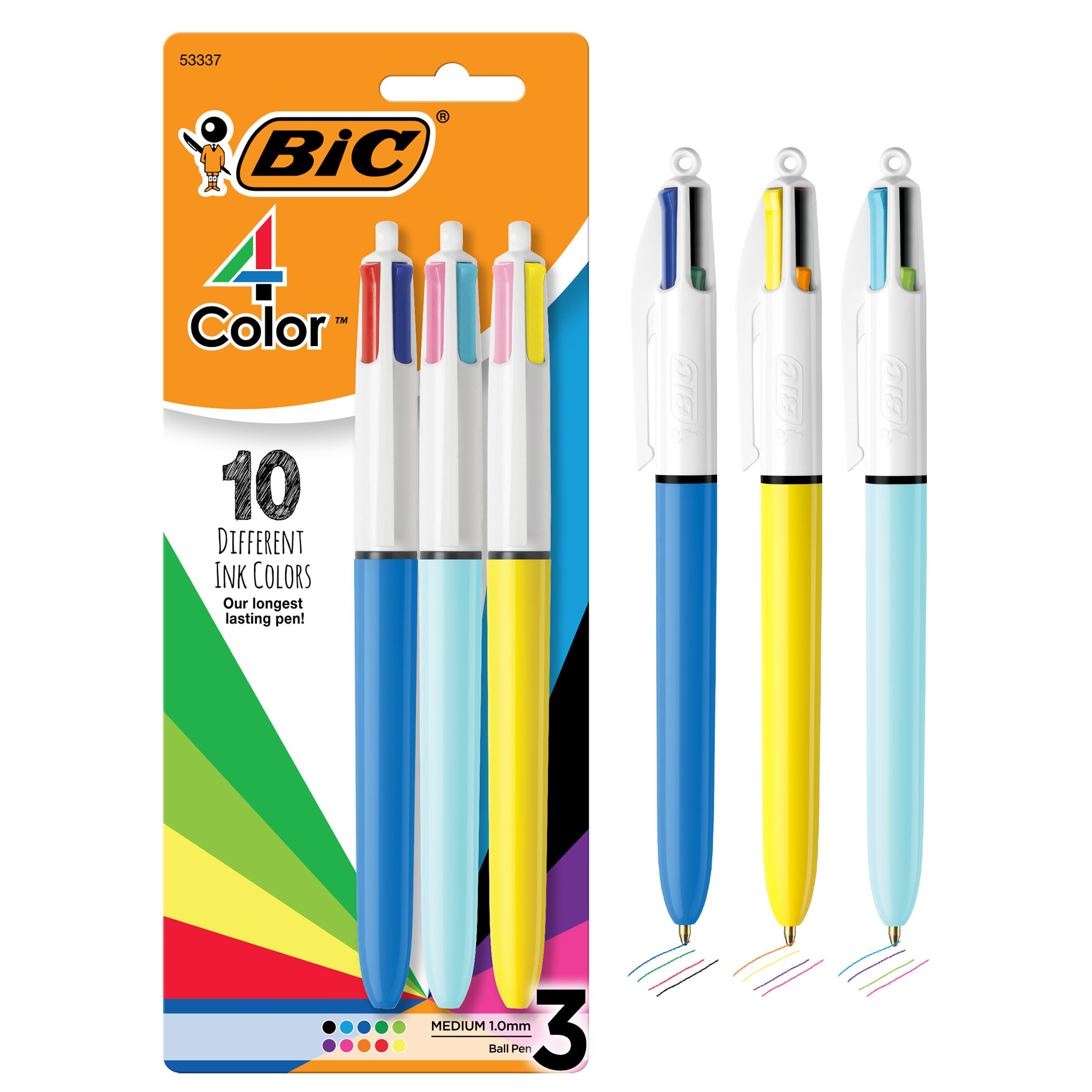 BIC - STYLOS 4 COULEURS ( 3 ) - INSTRUMENTS D'ECRITURE - BIC