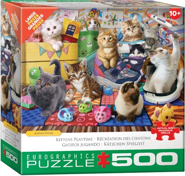 Eurographics - Récréation des chatons, - 500 PIÈCES XL - EUROGRAPHICS