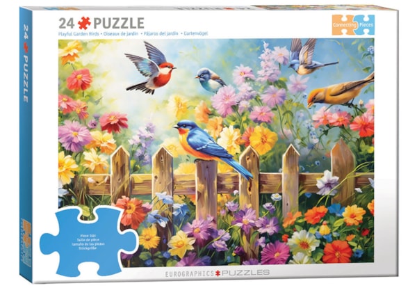 Eurographics - Oiseaux de jardin, 24 pc - 300 PIÈCES ET MOINS - EUROGRAPHICS
