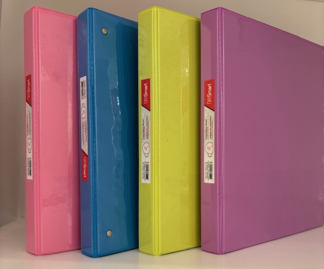 Reliure 0.5" Couleur Fashion, anneaux D - SCOLAIRE - 