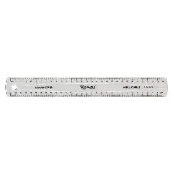 REGLE RIGIDE 30 CM - PAPETERIE - WESTCOTT
