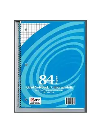 CAHIER QUADRILLE 84 PAGES 5 MM - - APP
