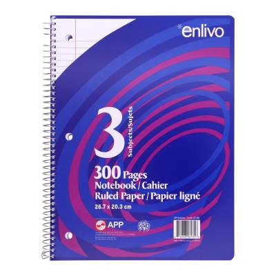 CAHIER SPIRALE LIGNÉ 300 PAGES 3 SUJETS - PAPETERIE - APP