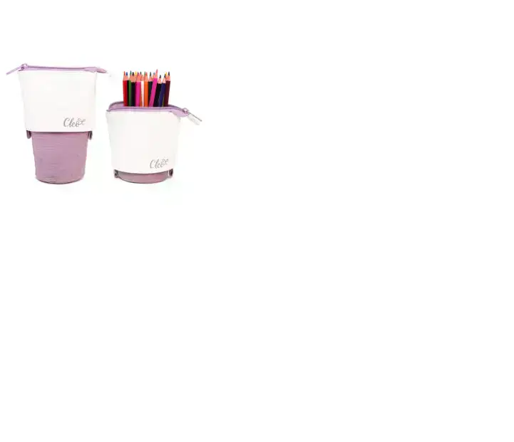 COFFRET CRAYON RETRACTABLE CLEO MAUVE - SCOLAIRE - MICROSOFT