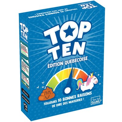 TOP TEN - EDITION QUEBECOISE - JEUX DE PARTY & D'AMBIANCE - ES-TUGAME