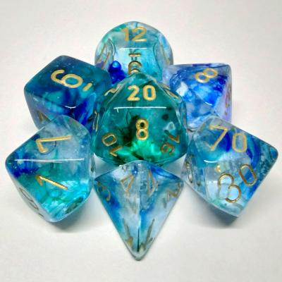 ENSEMBLE DE 7 DÉS POLYÉDRIQUES NEBULA - ACCESSOIRES - CHESSEX