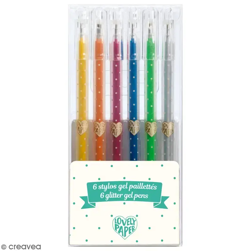 CRAYONS GEL PAILLETTES ( 6 ) - MATÉRIEL & ACCESSOIRES - DJECO