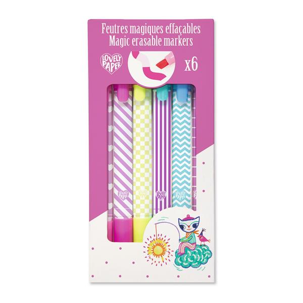 Djeco - 6 feutres magiques effacables - MATÉRIEL & ACCESSOIRES - DJECO