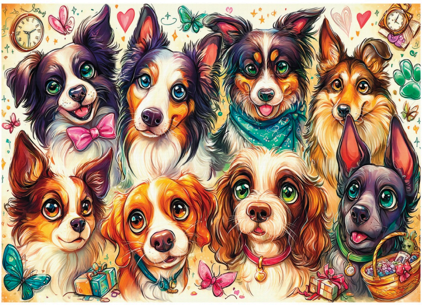 Delfy - Eight Pawsome Friends, 1000 pcs - 1000 PIÈCES - DELFY