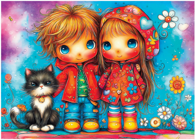 Delfy - Joyful Children Trio, 1000 pcs - 1000 PIÈCES - DELFY