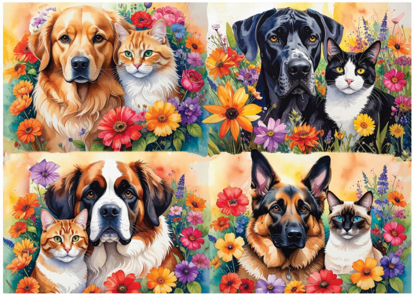 Delfy - Paw-Perfect Pairs, 1000 pcs - 1000 PIÈCES - DELFY