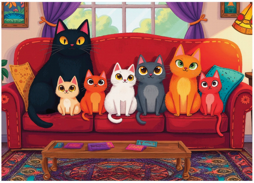 Delfy - Purrfect Lineup, 1000 pcs - 1000 PIÈCES - DELFY