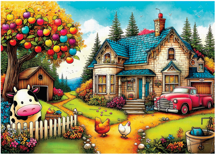 Delfy - Vivid Farm Life, 1000 pcs - 1000 PIÈCES - DELFY