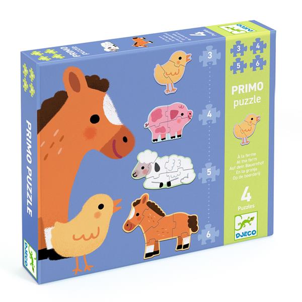 DJECO - A la ferme, 3,4,5,6 pieces - DÉCOUVERTES - DJECO