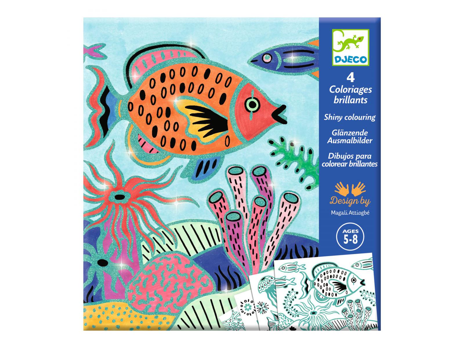 COLORIAGE SURPRISES - SOUS LA MER - PROJET DE BRICOLAGE - DJECO