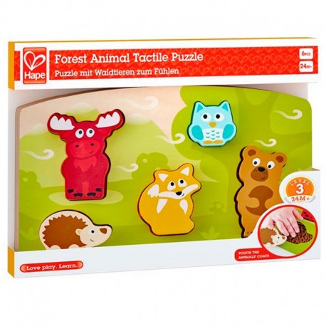 CASSE-TÊTE EN BOIS AVEC TEXTURES FORÊT - CASSE-TÊTE ENFANTS - HAPE