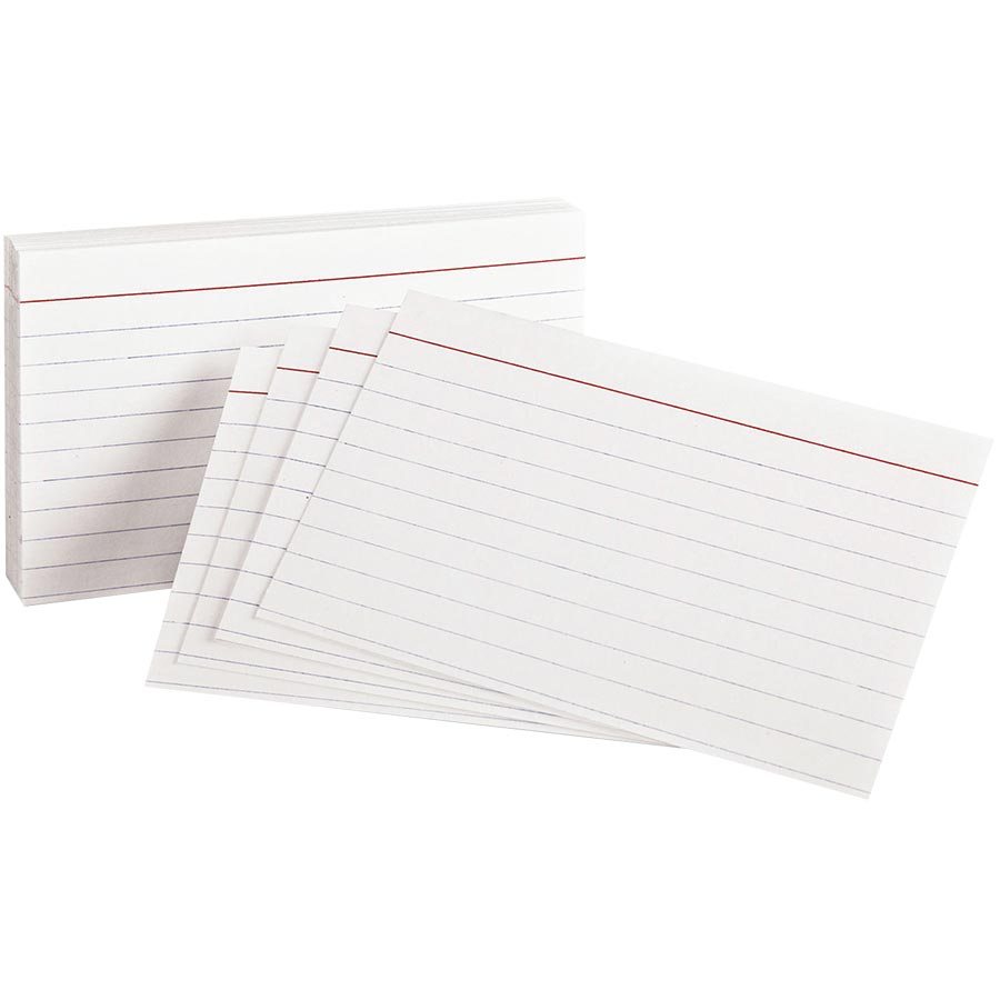 FICHE LIGNEE 3" X 5" BLANCHE (100) - CLASSEMENT & RANGEMENT - OXFORD
