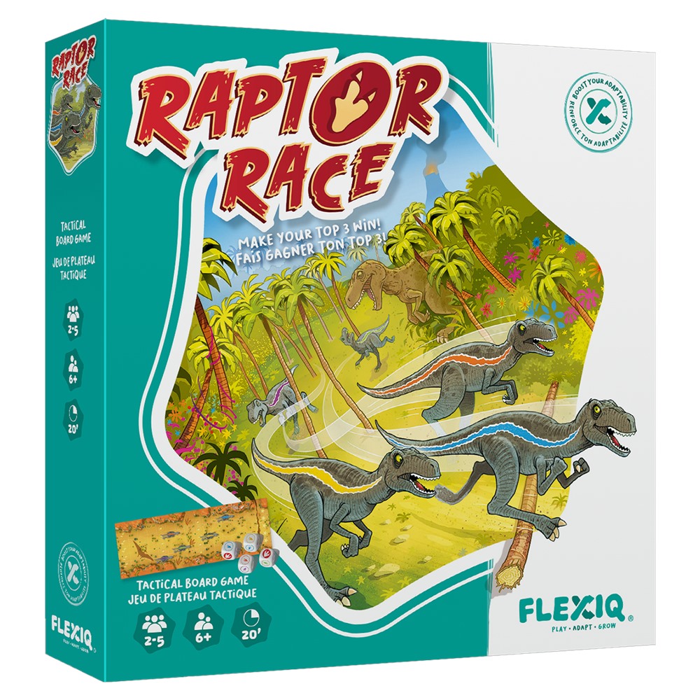 FLEXIQ - COURSE DES RAPTORS - JEUX DE SOCIÉTÉ ET FAMILLE - CLEMENTONI