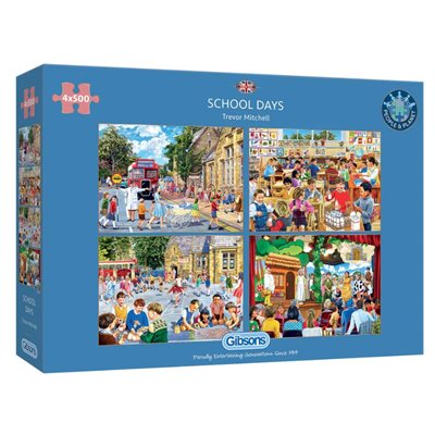 Gibsons - School Days, 4x500 pièces - 999 PIECES ET MOINS - GIBSONS