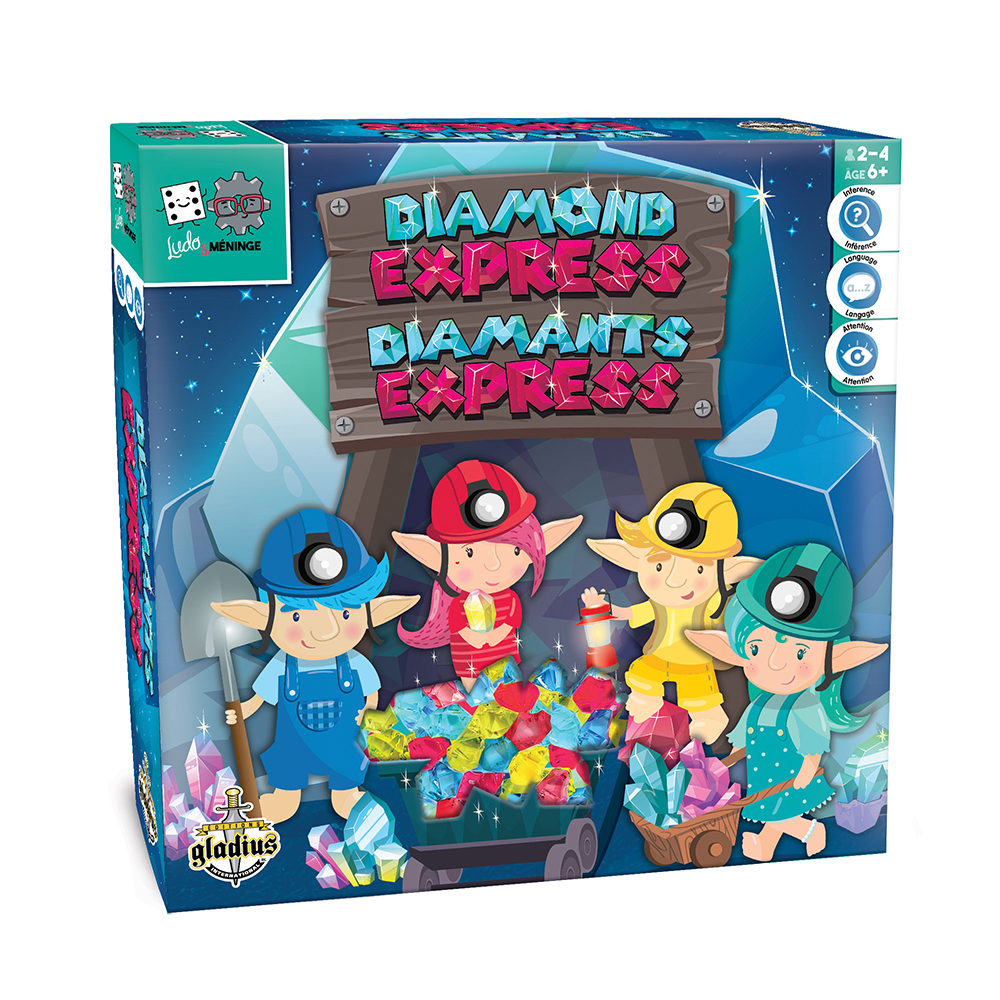 DIAMANTS EXPRESS - LUDO & MÉNINGES - JEUX POUR ENFANTS - GLADIUS