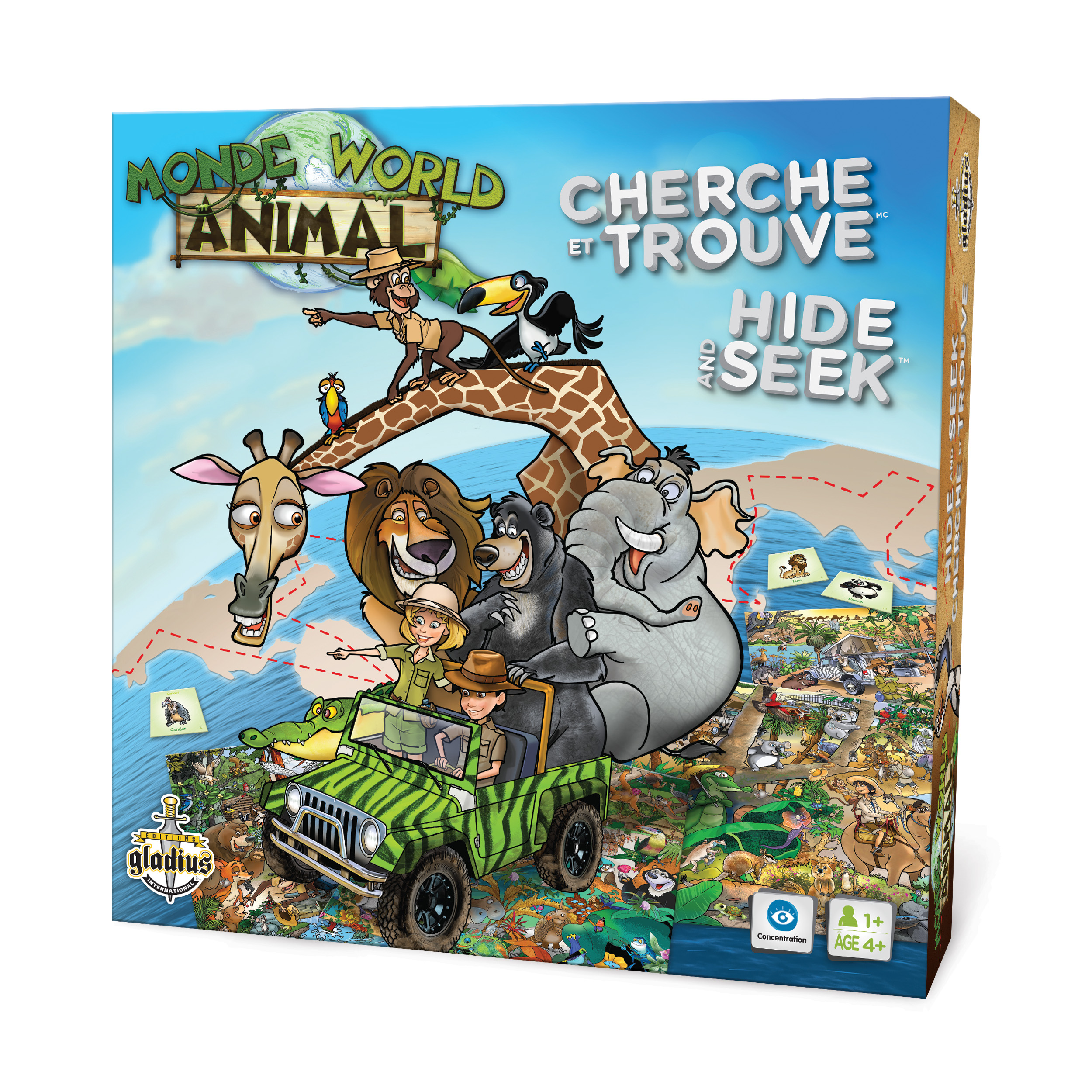 CHERCHE ET TROUVE MONDE ANIMAL - JEUX POUR ENFANTS - GLADIUS