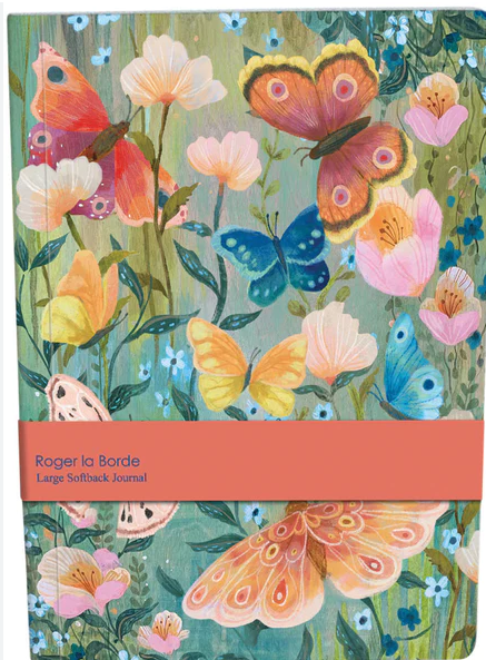 JOURNAL BUTTERFLIES AND FLOWERS - PAPETERIE SOCIAL - ROGER LA BORDE