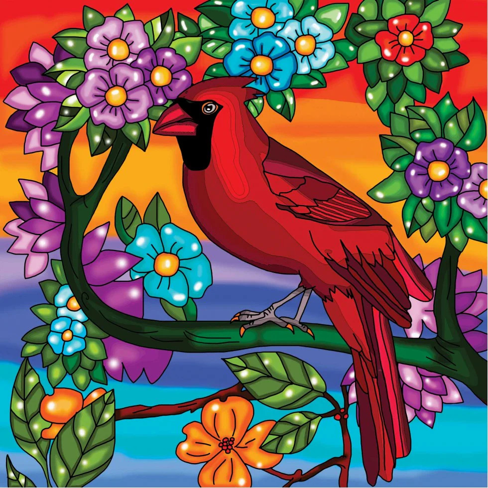 BRODERIE DIAMANTS - CARDINAL - PROJET DE BRICOLAGE - MICROSOFT