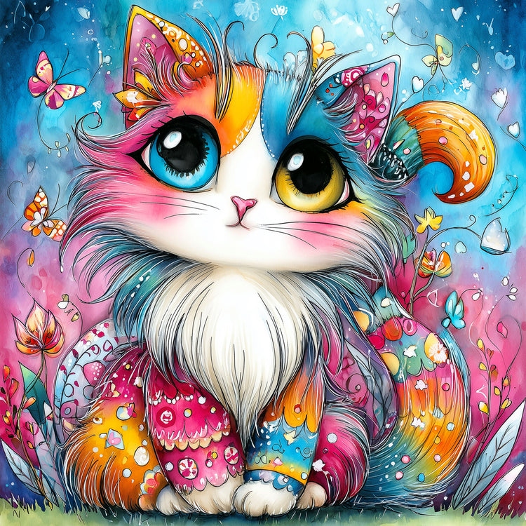 CHATON 40 x 40 Broderie de Diamant - PROJET DE BRICOLAGE - JACAROU