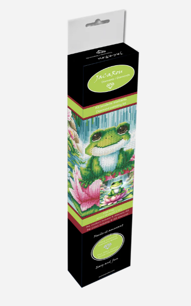 Cute frog 30 X 30 Broderie de diamant - PROJET DE BRICOLAGE - JACAROU