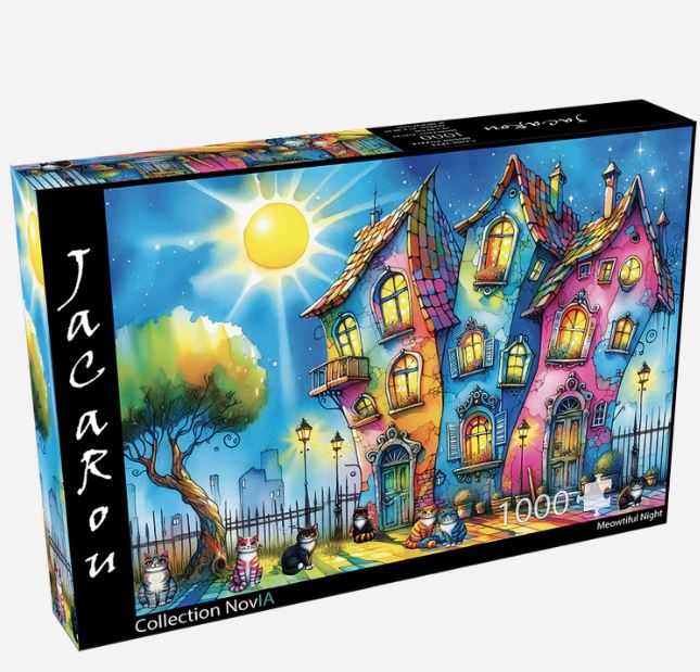 Jacarou - Meowtiful night, 1000pcs - 1000 PIÈCES - JACAROU