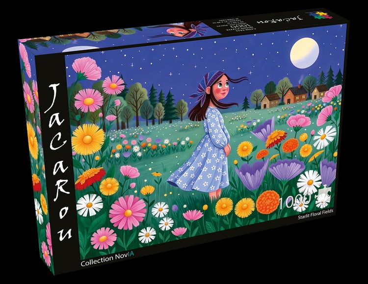 Jacarou - starlit floral fields, 1000 - 1000 PIÈCES - JACAROU