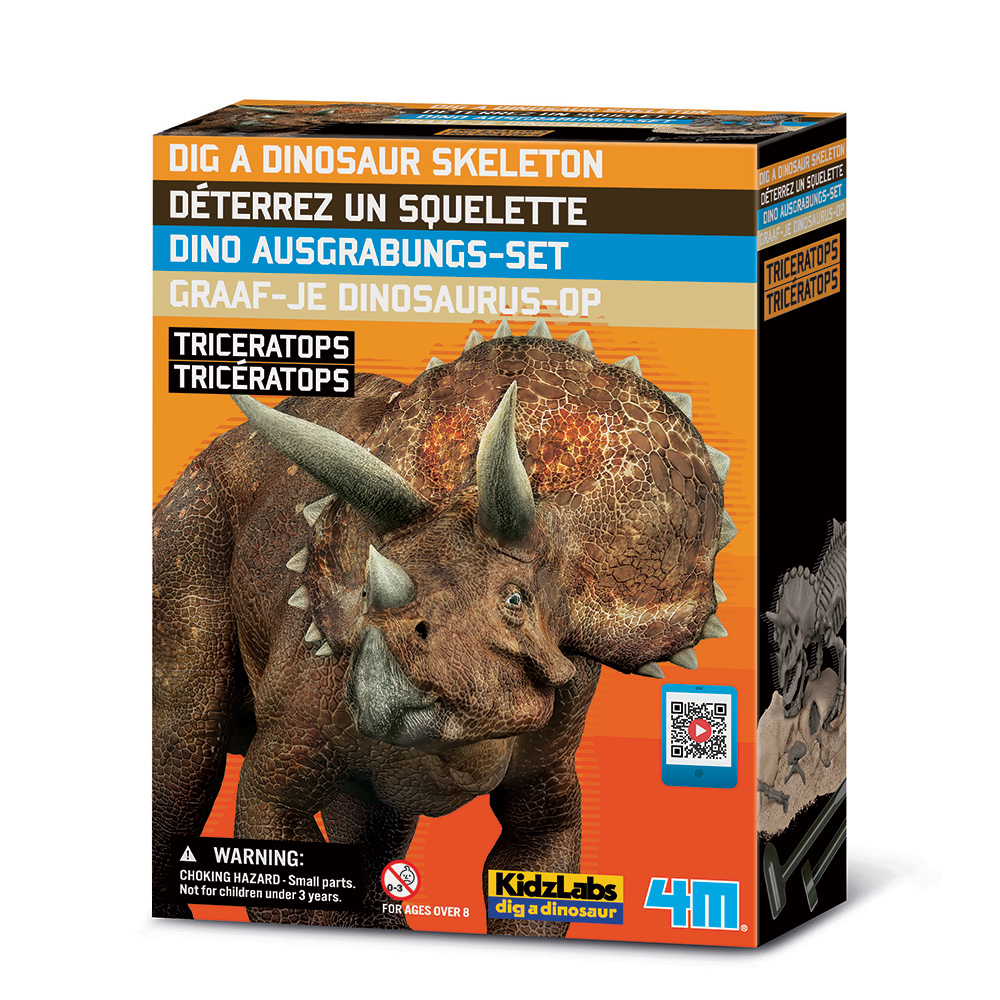 Déterrez un squelette - Tricératops - JEUX DE SCIENCE - 4m