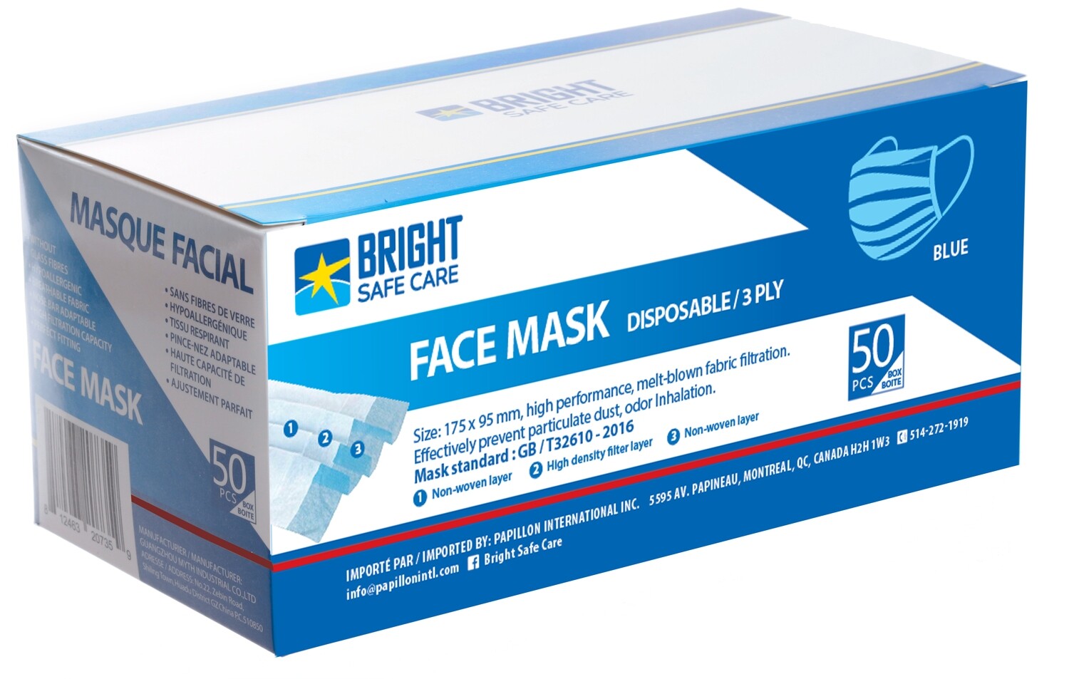MASQUE DISPOSABLE BLEU (BTE. DE 50) - ACCESSOIRES DE BUREAU - MICROSOFT