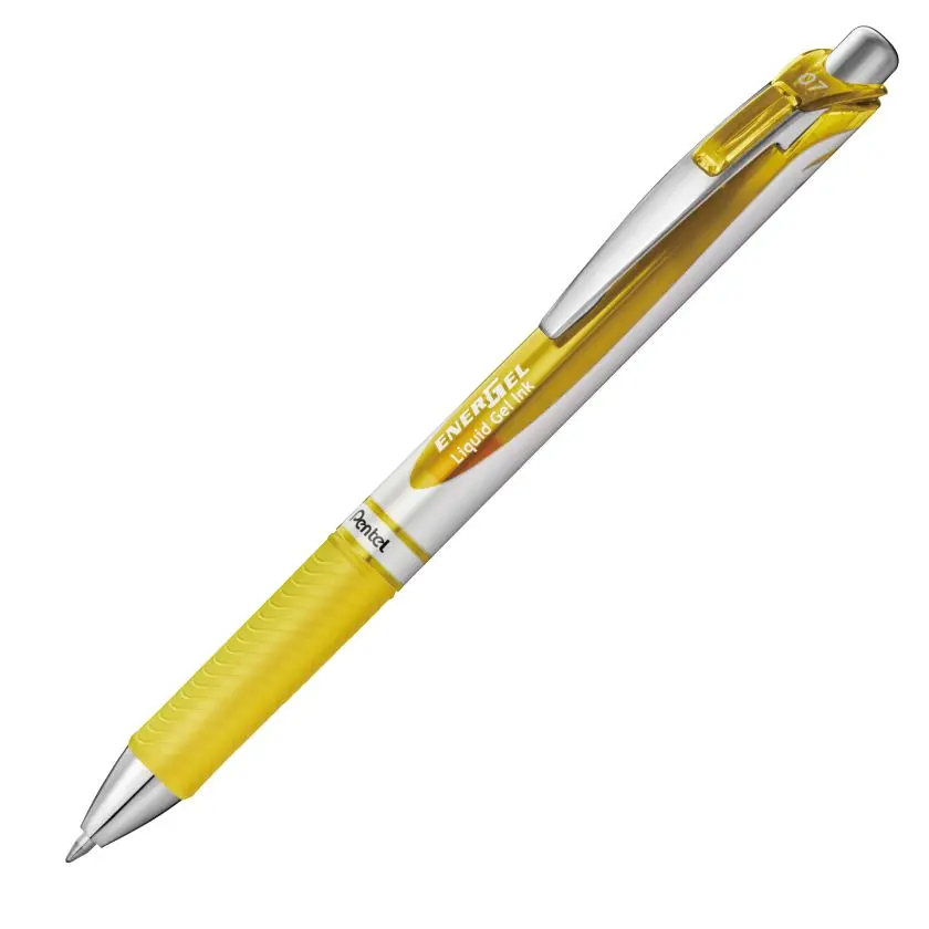 PENTEL ENERGEL STYLO JAUNE 0.7MM - INSTRUMENTS D'ECRITURE - PENTEL