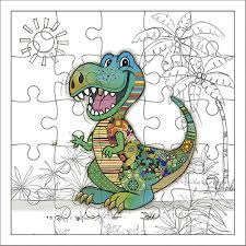 Carte de souhait & Puzzle Dinosaure - ACCESSOIRES - KIUB