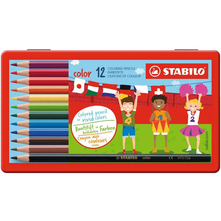 Stabilo - Crayon de couleur bte 12 - INSTRUMENTS D'ECRITURE - STABILO