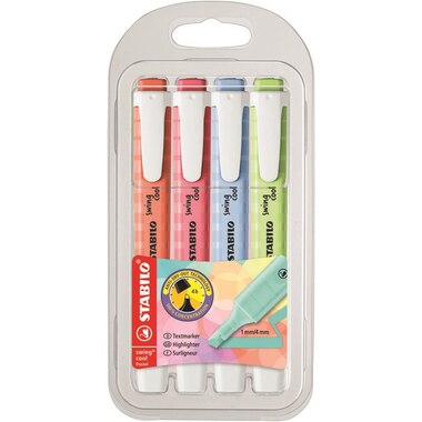 Stabilo Swing cool Pastel - Ens. de 4 - INSTRUMENTS D'ECRITURE - STABILO